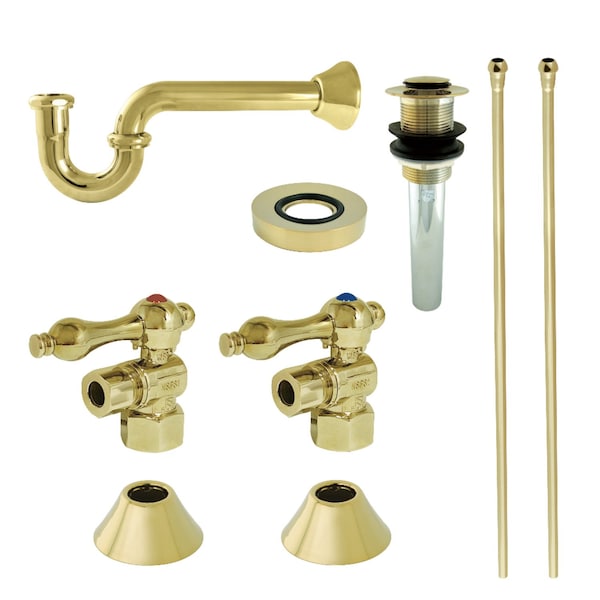 CC43102VKB30 Traditional Plumbing Sink Trim Kit W/ P-Trap&Drain, Brass